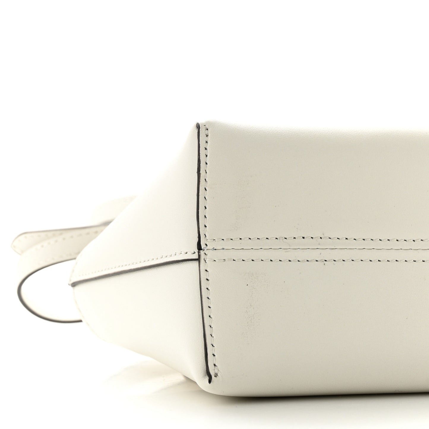 Vitello King Plexiglass Logo Embossed Mini By The Way Top Handle Boston Bag White Rice