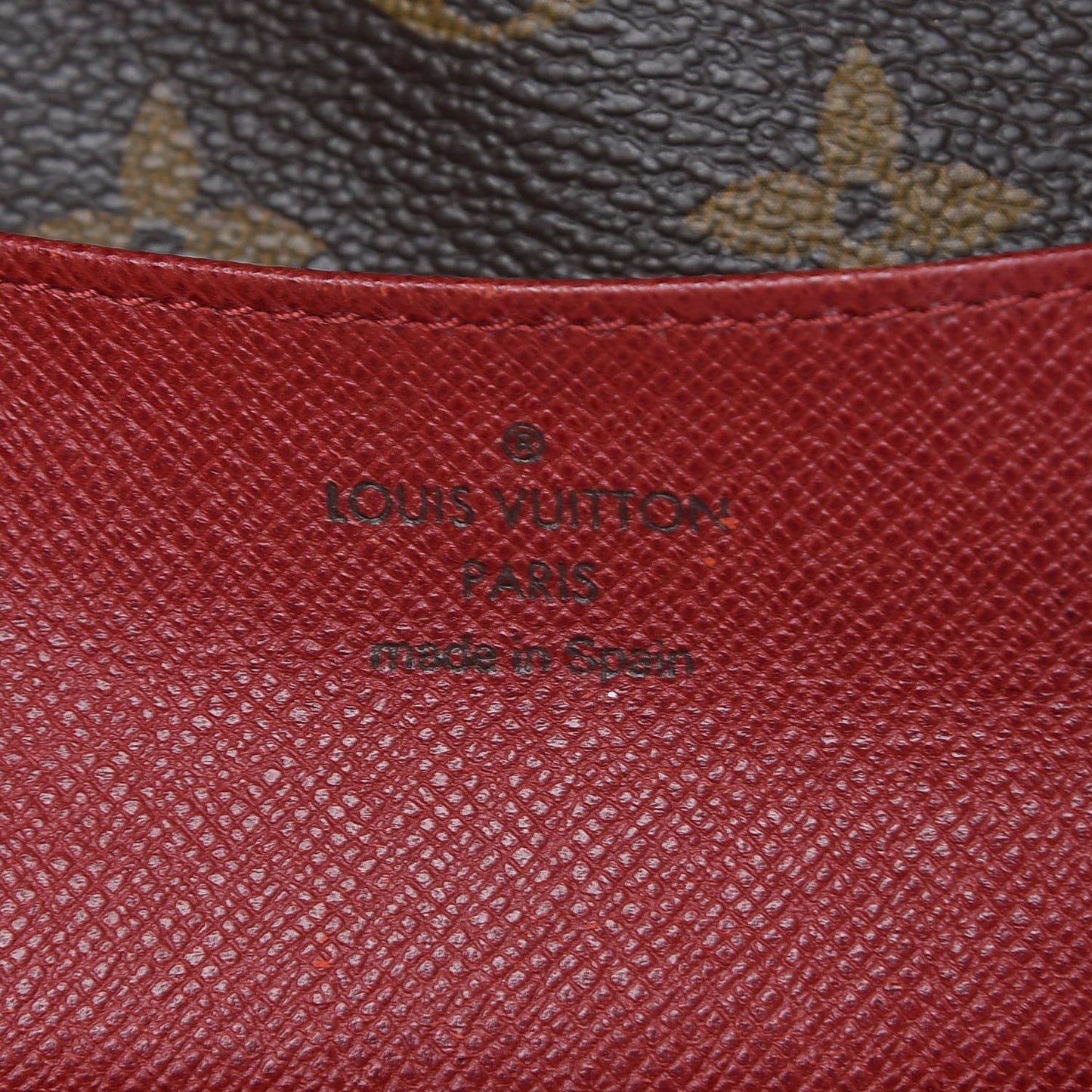 Monogram Emilie Wallet Red