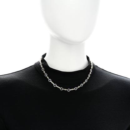 Tiffany Sterling Silver 18K Yellow Gold Bar Link Necklace 2 of 5