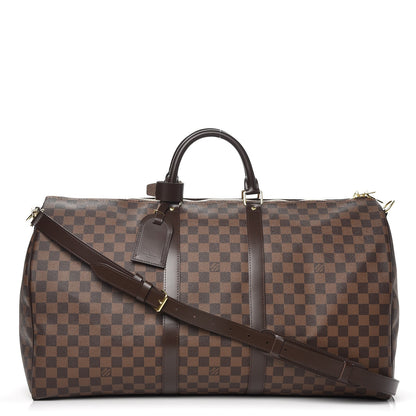 Louis Vuitton Damier Ebene Keepall Bandouliere 55 1 of 7