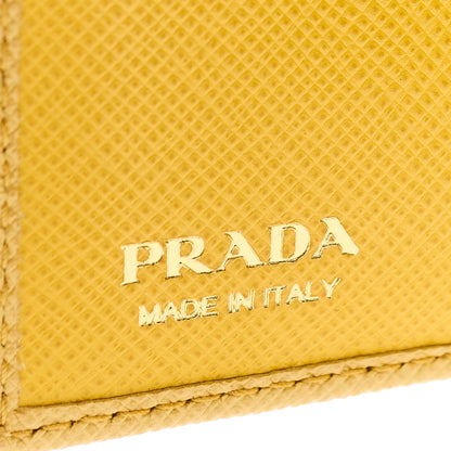 Prada Saffiano Compact Wallet Ginestra 6 of 8