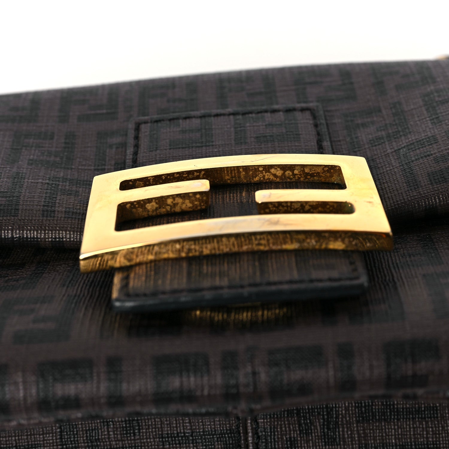 Fendi Zucchino Spalmati Forever Mini Mama Baguette Moro Black 8 of 8