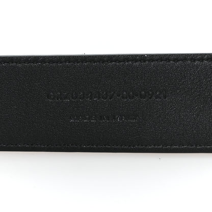 Saint Laurent Suede Monogram Square Buckle Belt 80 32 Black 4 of 5