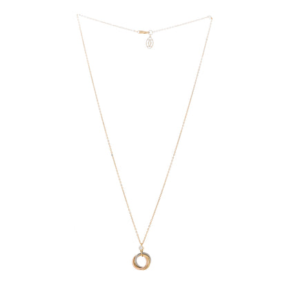 Cartier 18K Pink Yellow White Gold Diamond Trinity Pendant Necklace 3 of 6