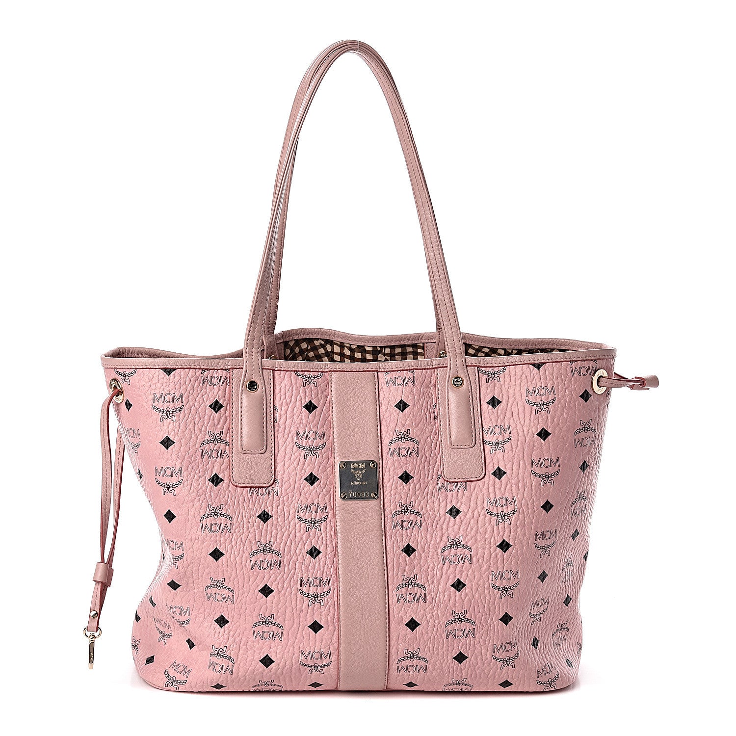 MCM Visetos Medium Liz Reversible Shopper Tote Soft Pink 1 of 17