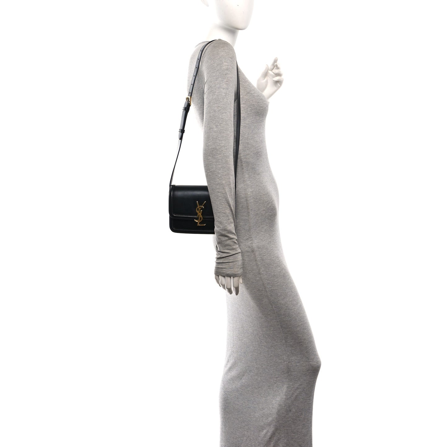 Smooth Calfskin Small Solferino Satchel Black