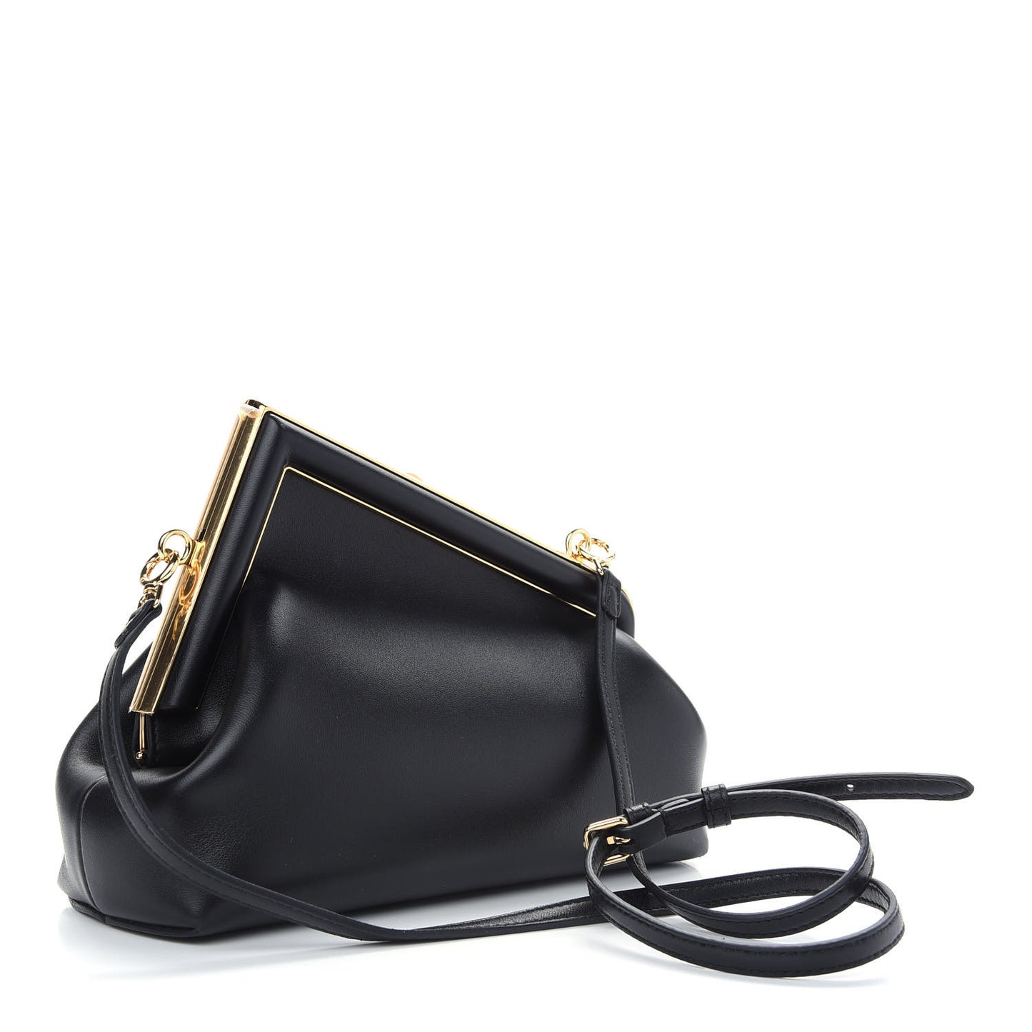 Shiny Nappa Small Fendi First Black