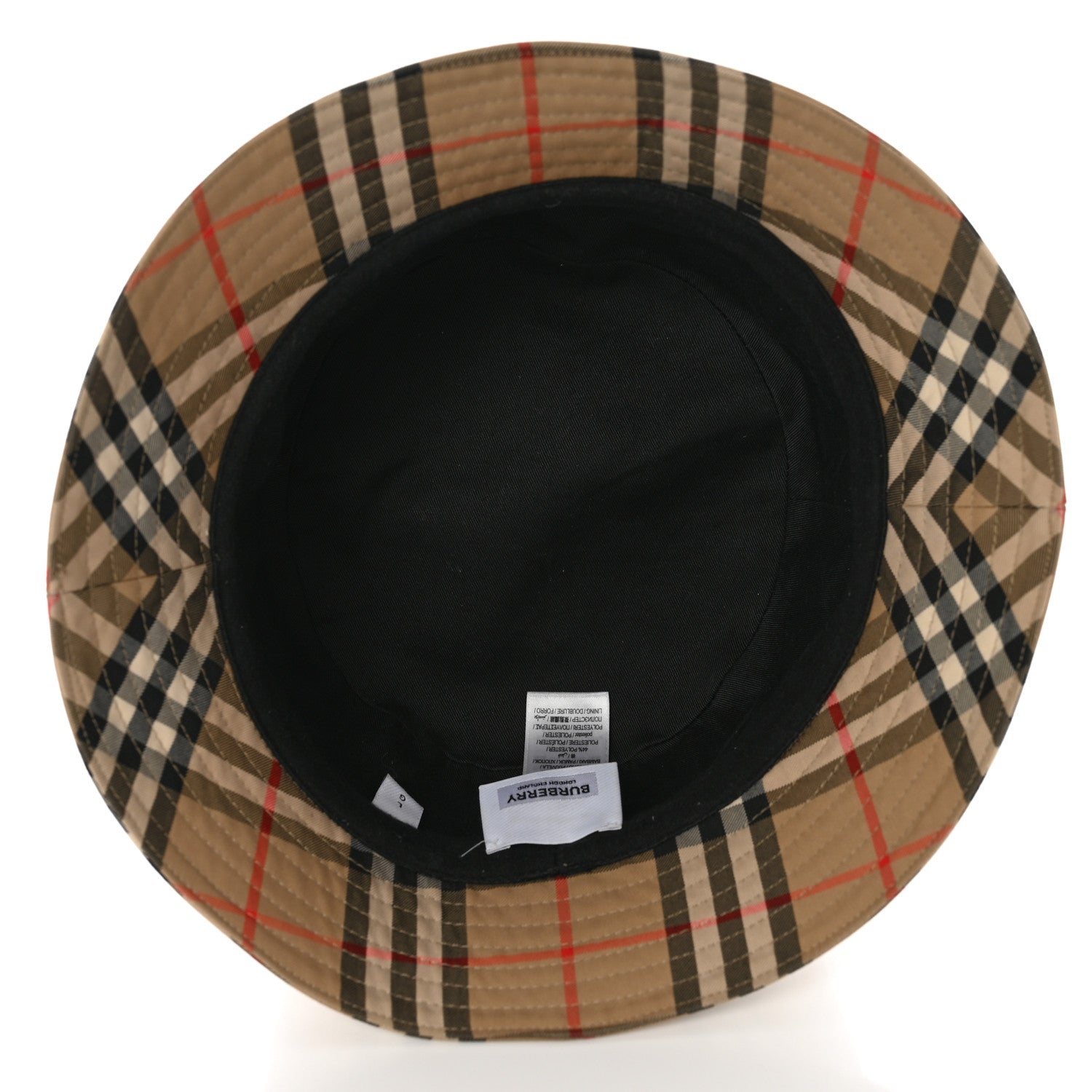 Burberry Technical Cotton Vintage Check Bucket Hat L Archive Beige 9 of 9