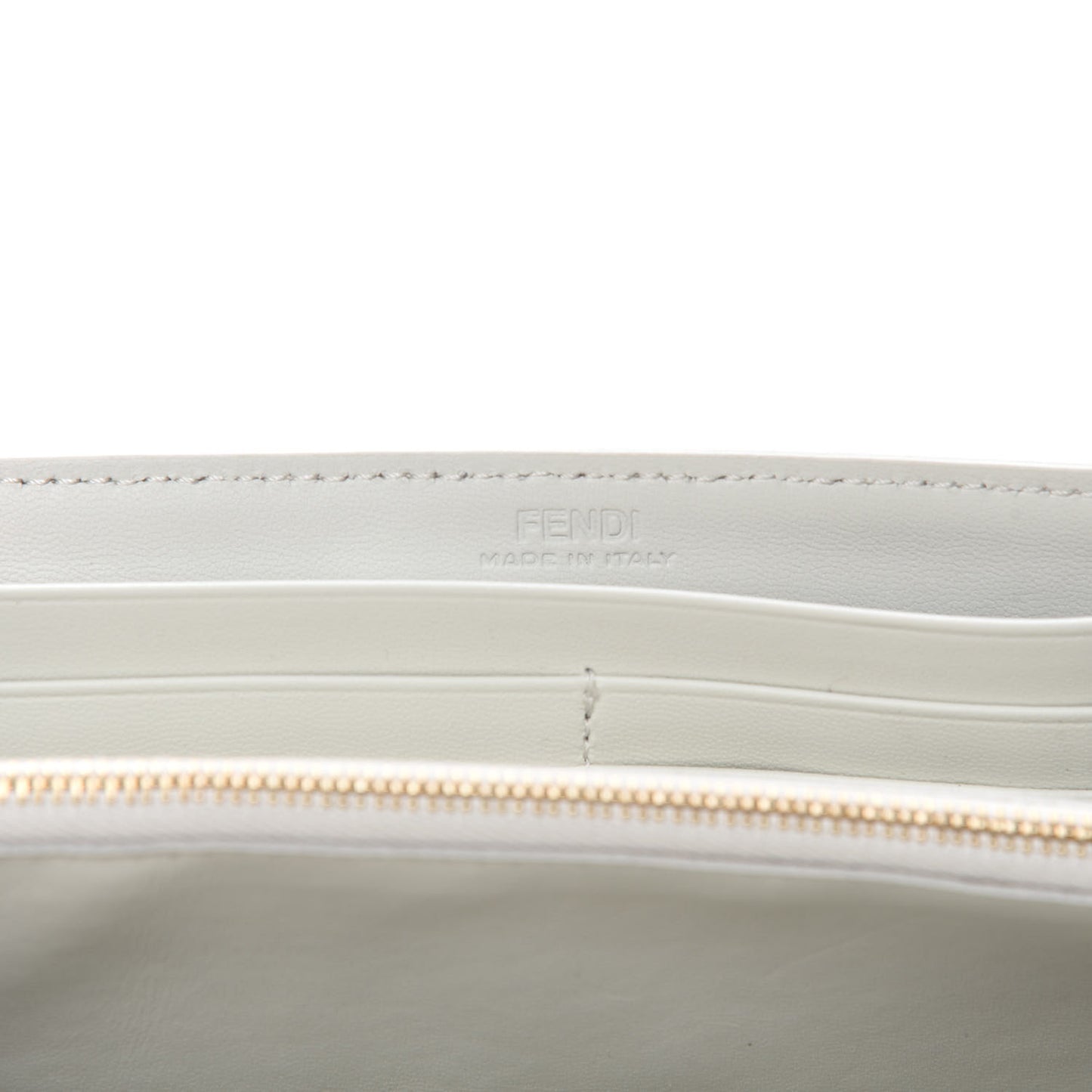 Nappa Matisse FF Embossed Continental Wallet On Chain White