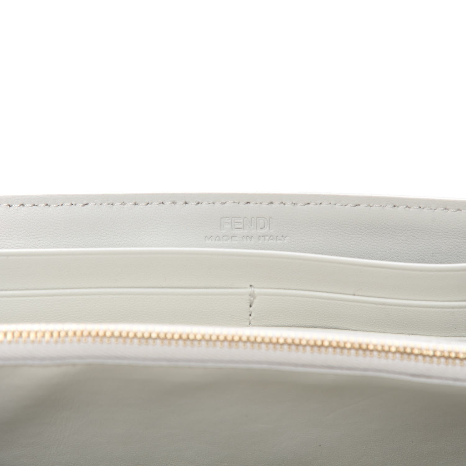 Fendi Nappa Matisse FF Embossed Continental Wallet On Chain White 8 of 11