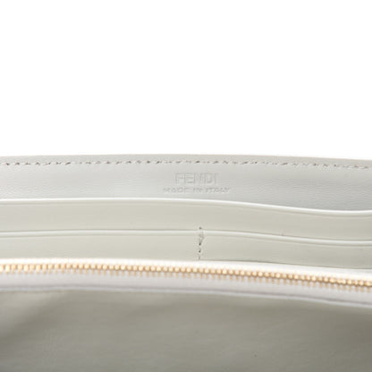 Fendi Nappa Matisse FF Embossed Continental Wallet On Chain White 8 of 11