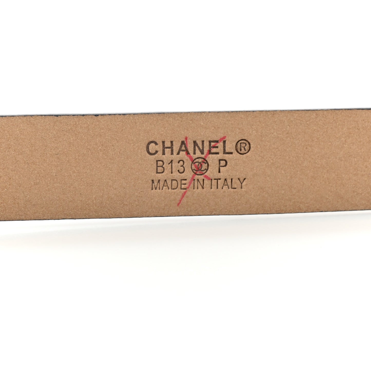 Lambskin CC Chain Belt Blue