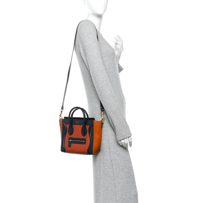 Celine Smooth Calfskin Nano Tri-Color Luggage Brick 2 of 9