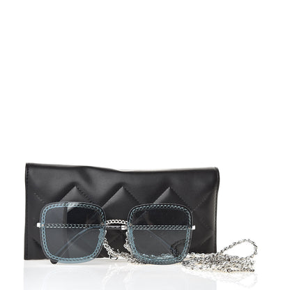 Chanel Chain Square Sunglasses 4244 Blue 9 of 9