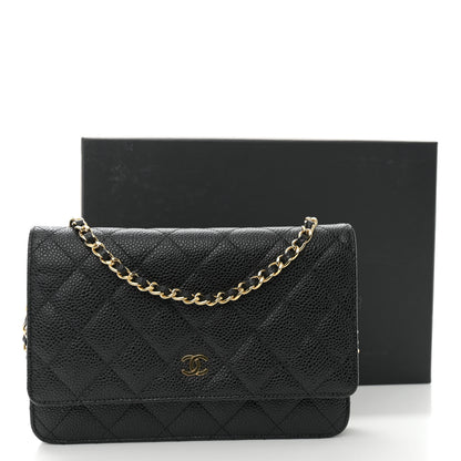 Chanel Caviar Quilted Wallet on Chain WOC Black 11 of 11