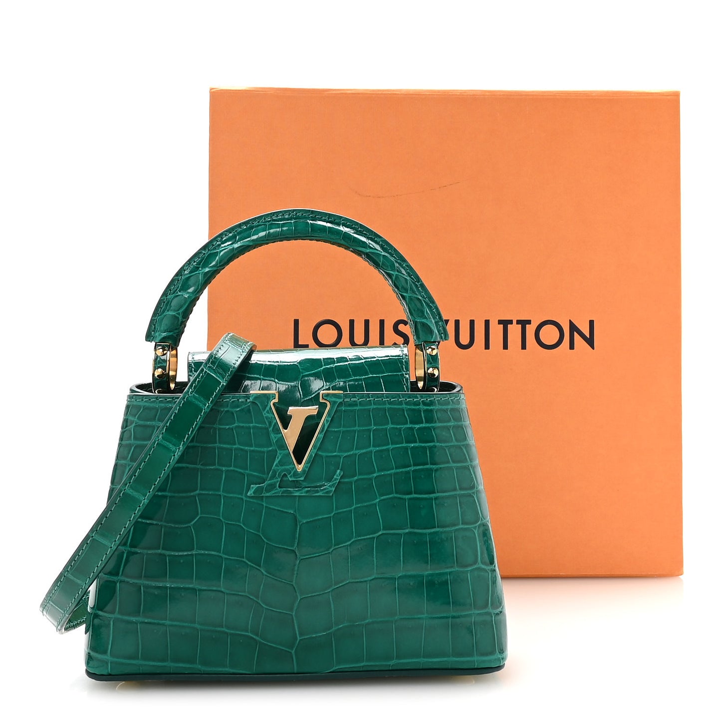 Crocodile Mini Capucines Emeraude
