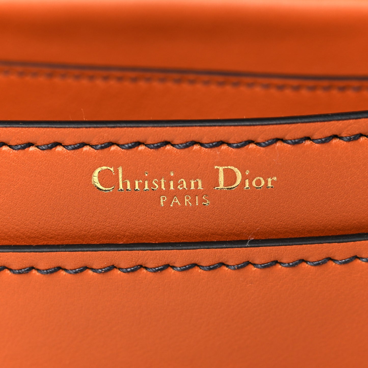 Calfskin J'Adior Chain Flap Bag Orange