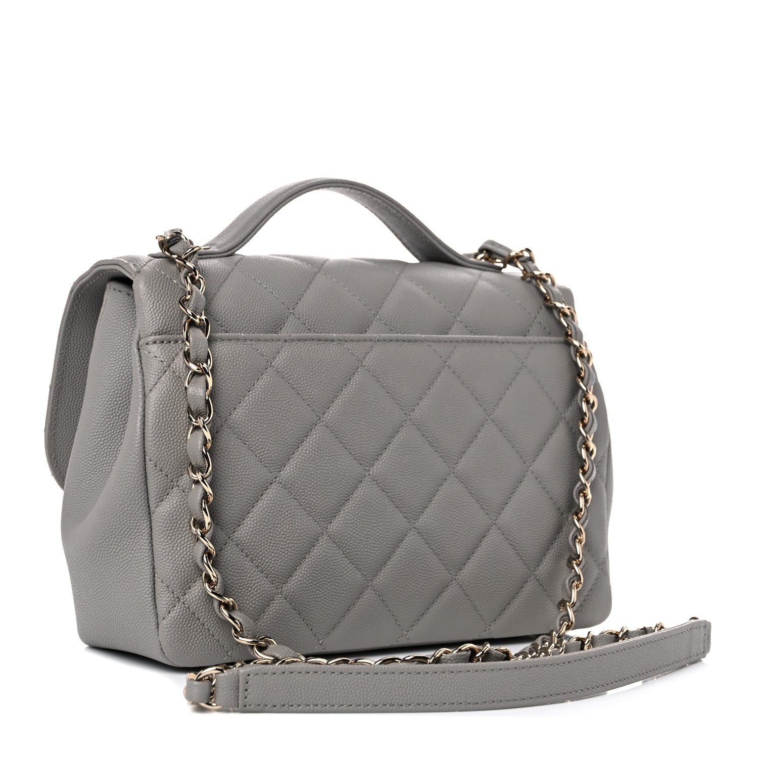 Chanel Caviar Quilted Medium Business Affinity Flap Grey 3 of 12