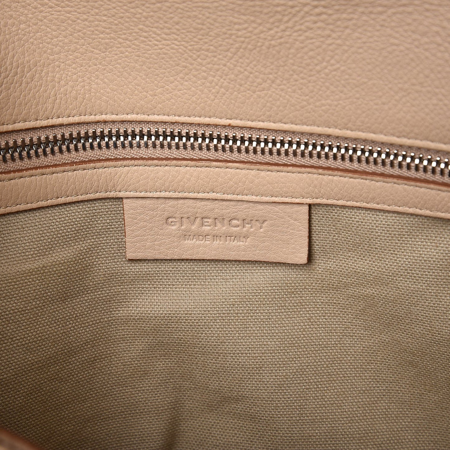 Grained Calfskin Medium Pandora Pure Flap Bag Sand