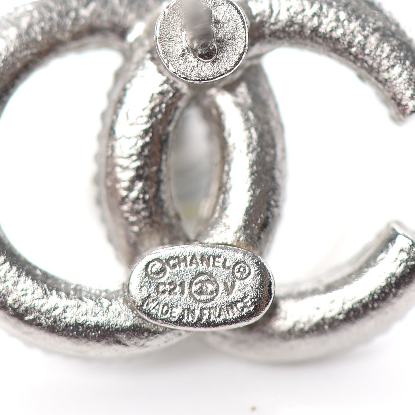 Crystal CC Earrings Silver