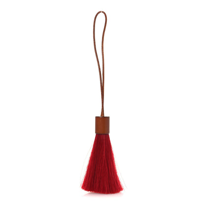 Hermes Horse Hair Barenia Tassel Bag Charm Gold Rouge 1 of 3