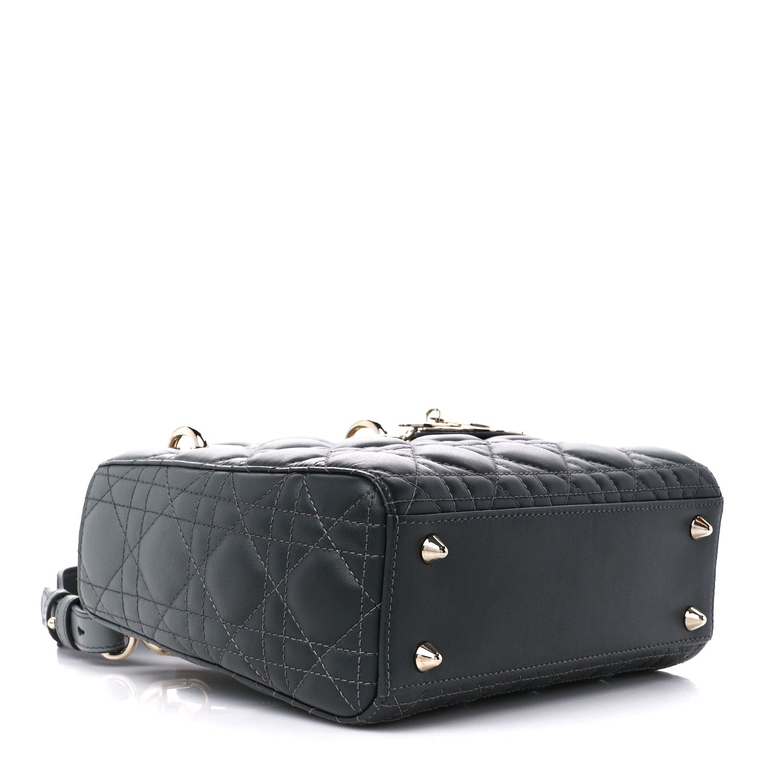 Christian Dior Lambskin Cannage Gradient Small My ABCDior Lady Dior Grey 4 of 11
