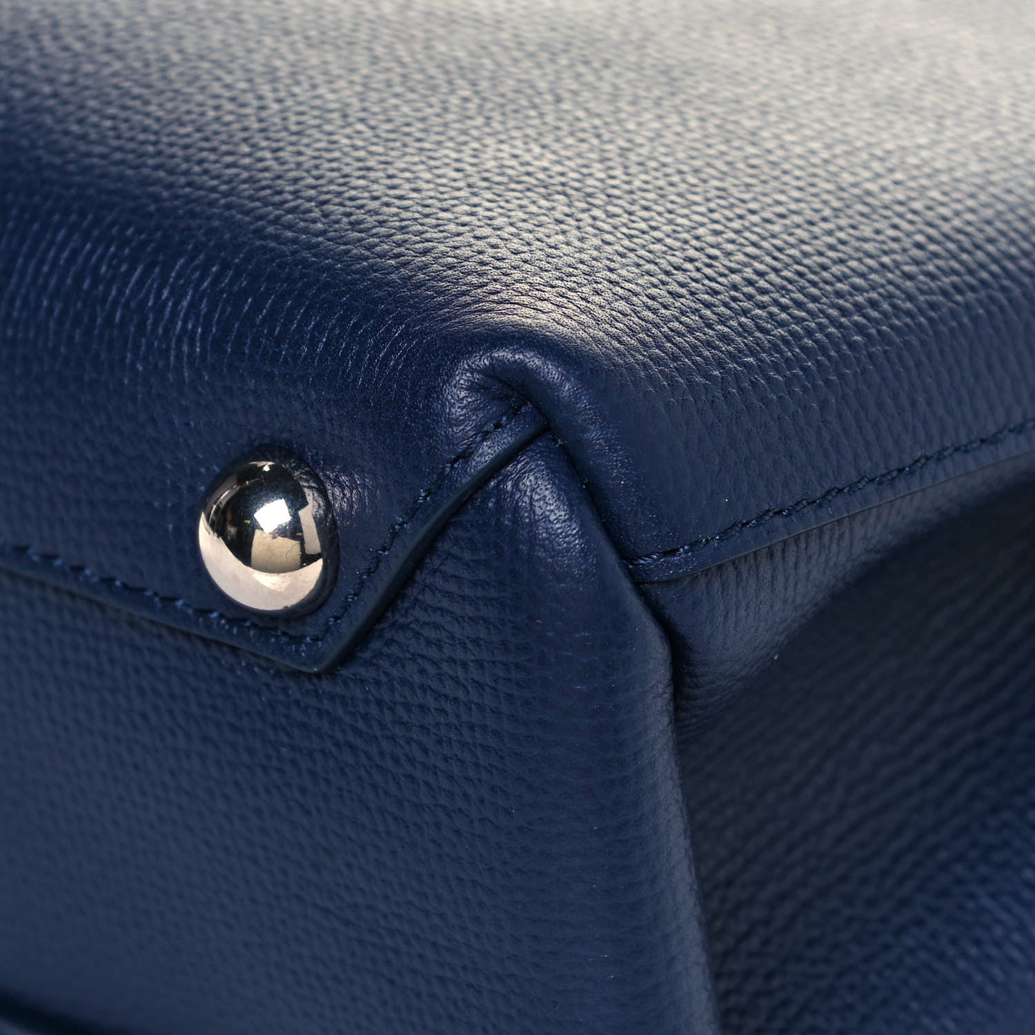 Burberry Grainy Calfskin House Check Small Banner Tote Regency Blue 6 of 12
