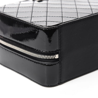 Chanel Patent Quilted Travel Kit Vanity Case Black 6 of 11