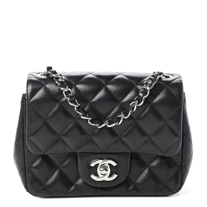 Chanel Lambskin Quilted Mini Square Flap Black 1 of 9