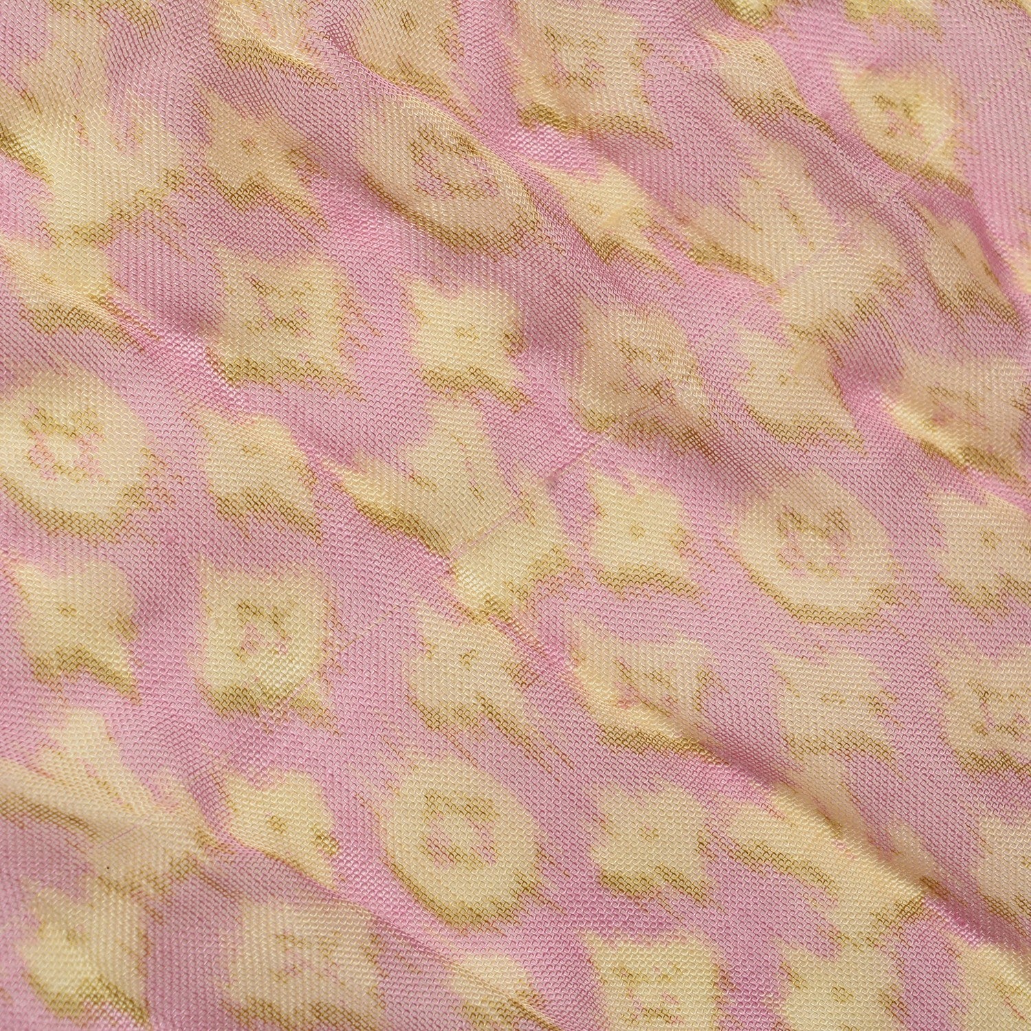 Louis Vuitton Cashmere Silk Mongram Ikat Stole Rose 6 of 8