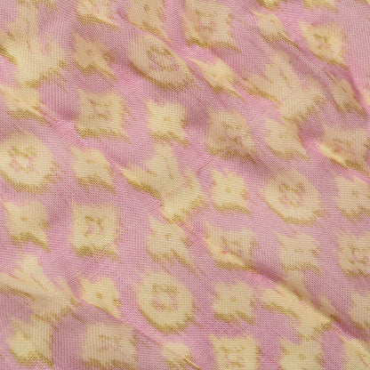 Louis Vuitton Cashmere Silk Mongram Ikat Stole Rose 6 of 8