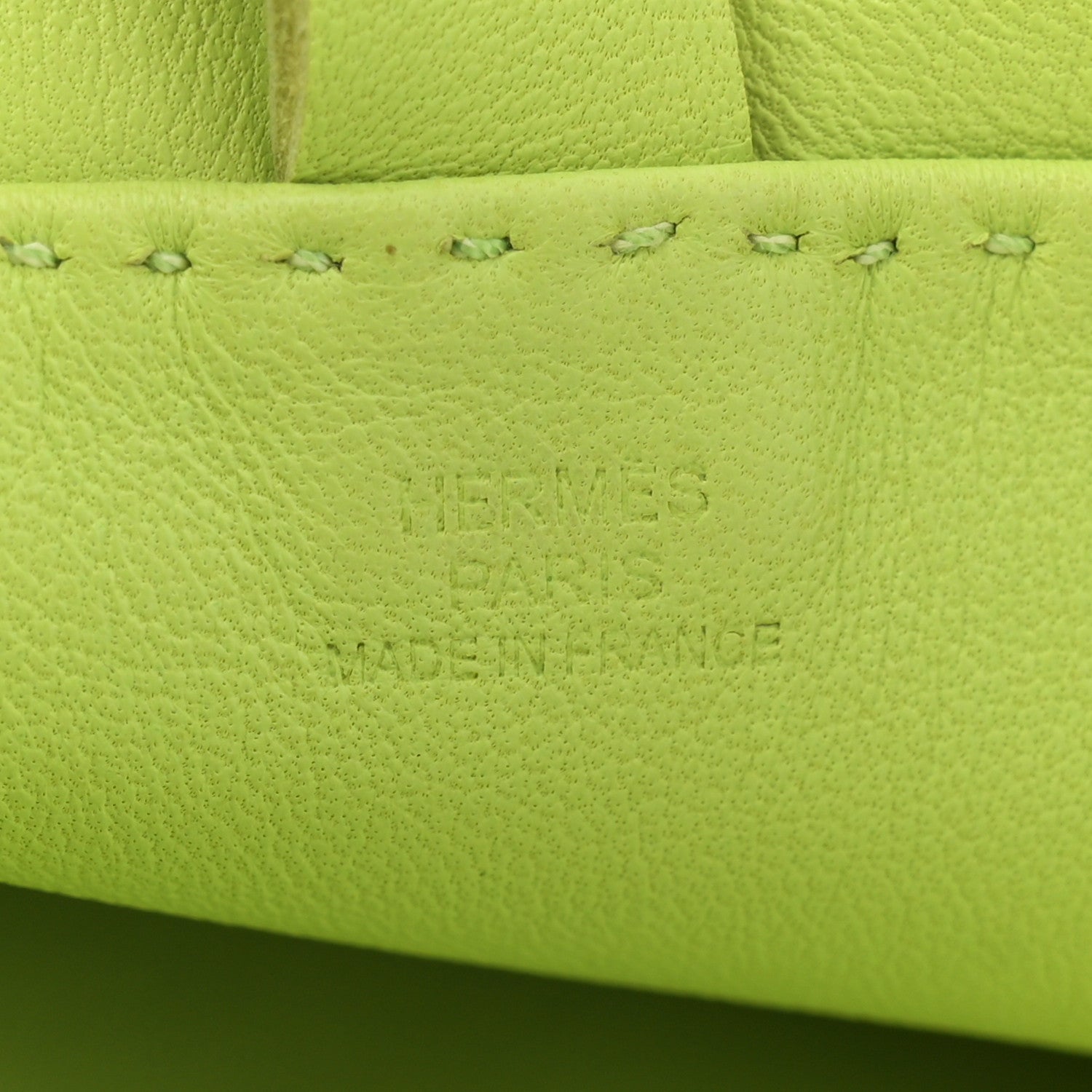 Hermes Lambskin Clou De Selle Pouch Kiwi 6 of 12