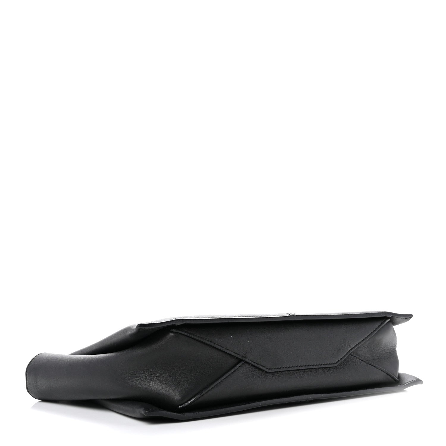 Celine Smooth Calfskin Tri-Fold Clutch on Chain Black 4 of 9