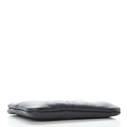 Chanel Caviar Studded Deauville Cosmetic Pouch Black 4 of 10
