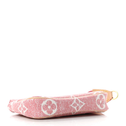 Louis Vuitton Denim Jacquard Monogram Micro Pochette Accessories Rose 4 of 6