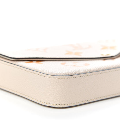 Louis Vuitton Empreinte Monogram Giant By The Pool Felicie Pochette Chain Wallet Cream Saffron 8 of 9