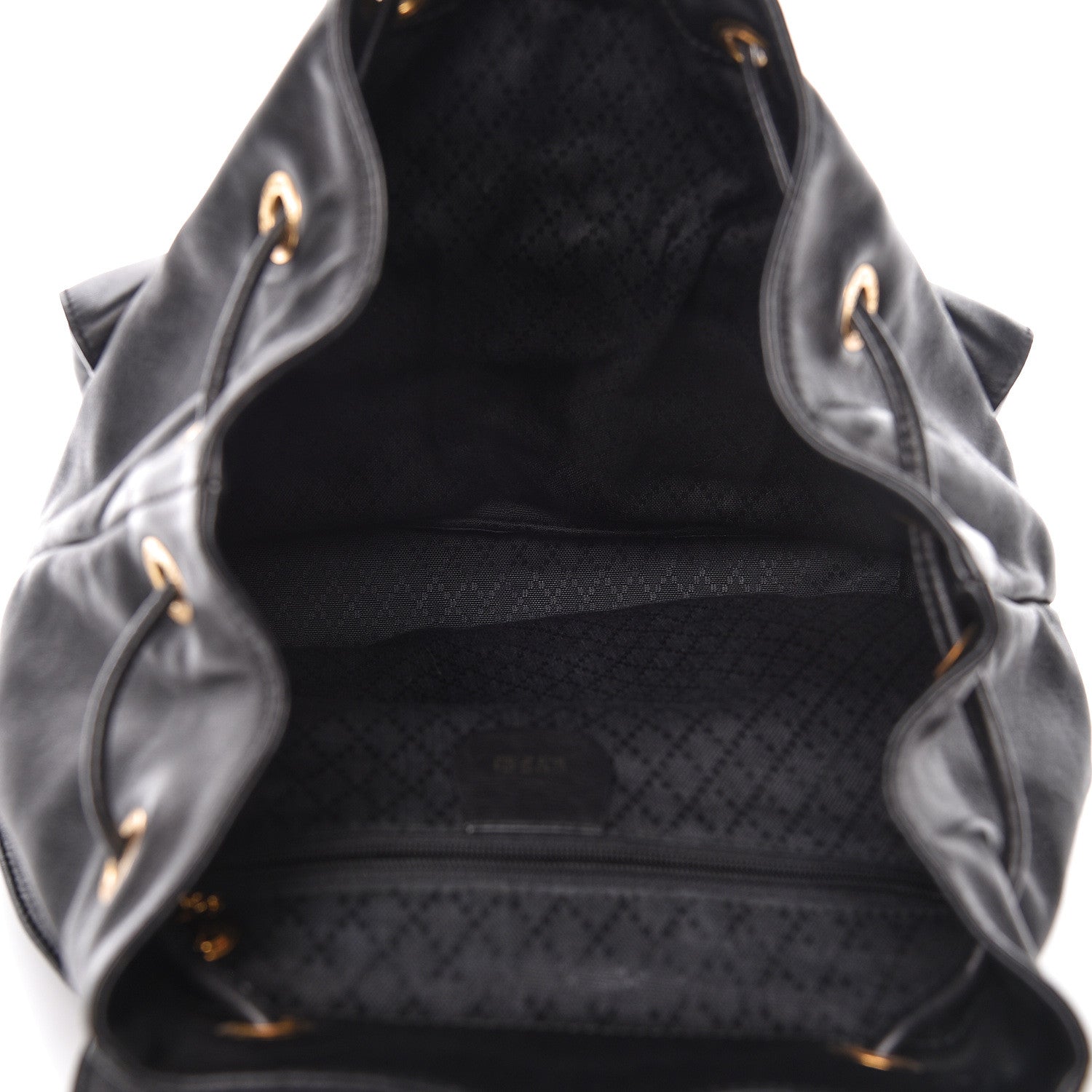 Gucci Calfskin Bamboo Backpack Black 5 of 16