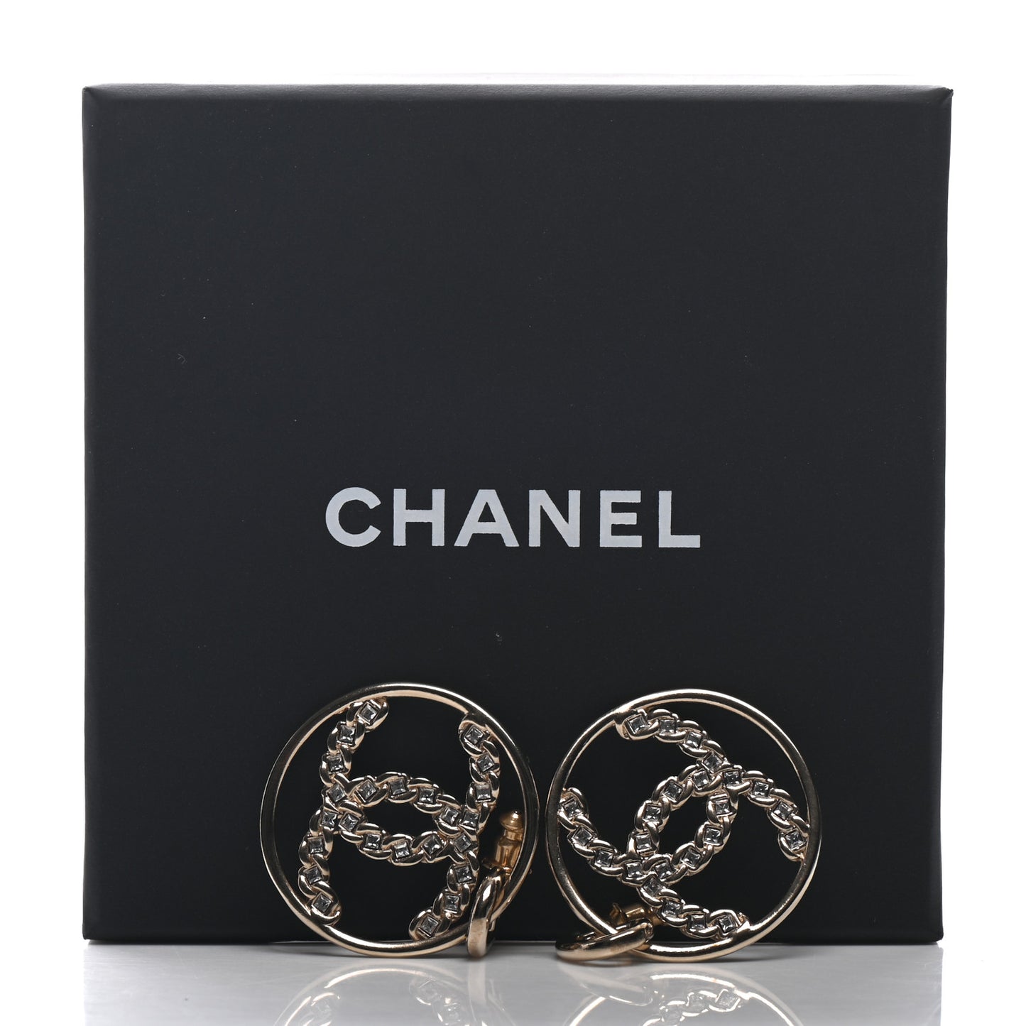 Baguette Crystal High Society CC Drop Earrings Gold