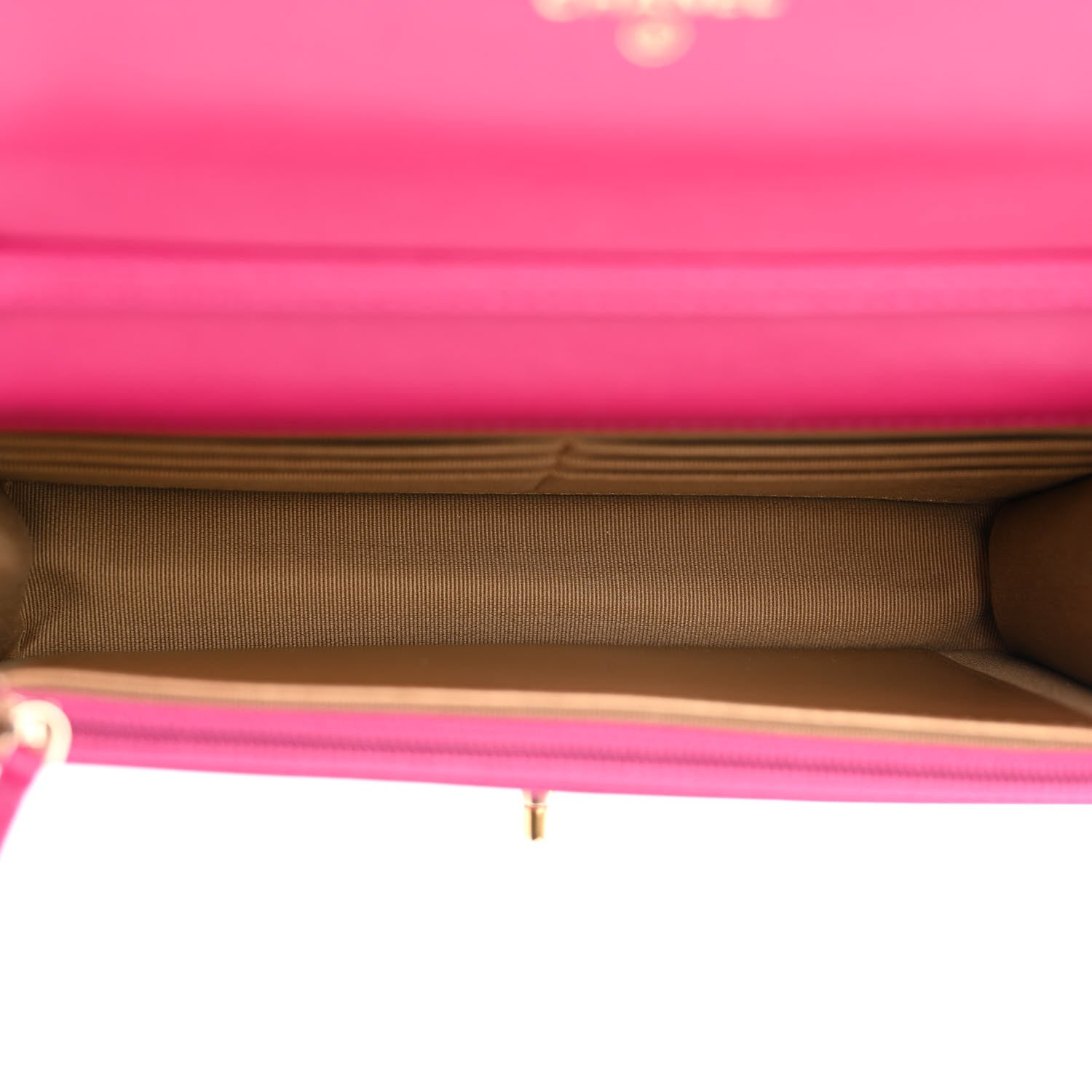 Chanel Lambskin Quilted CC Pearl Crush Wallet on Chain WOC Dark Pink 5 of 11