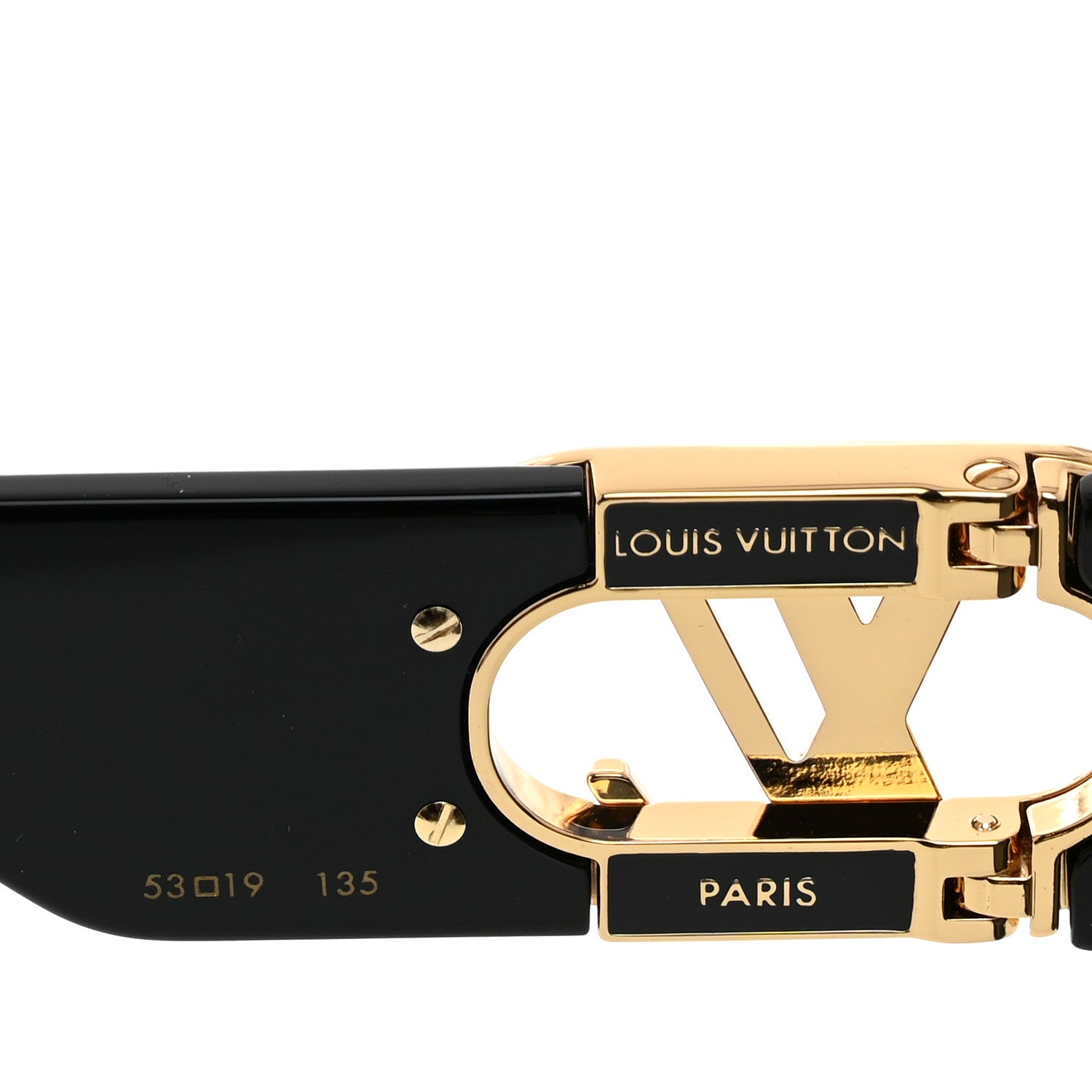 Louis Vuitton Acetate LV Link Square Sunglasses Z1478E Black 5 of 7