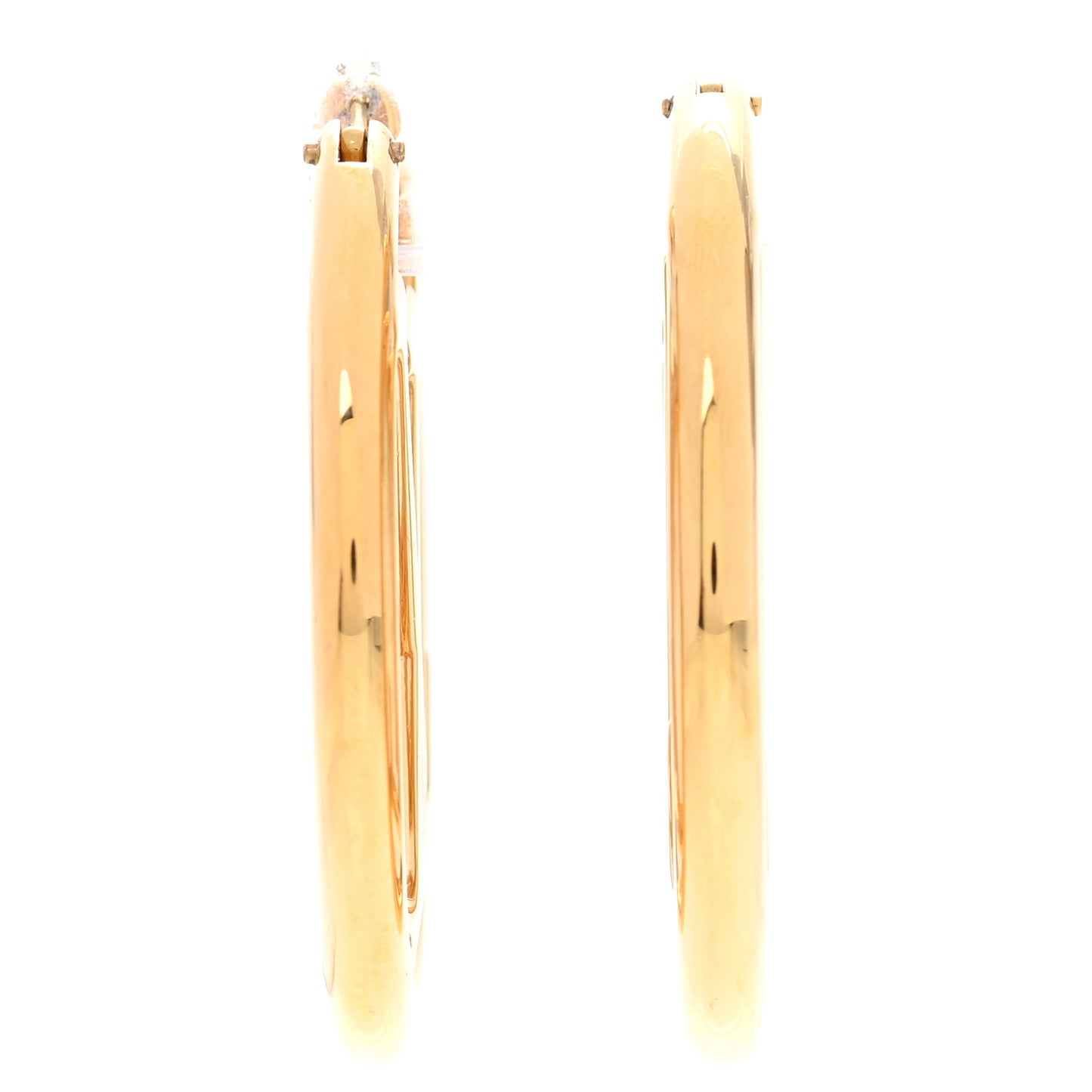Metal Louise Hoop Earrings Gold