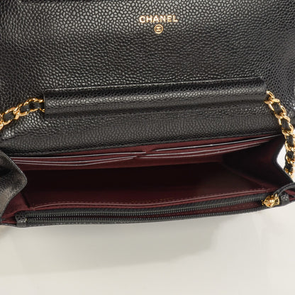 Chanel Caviar Quilted Wallet On Chain WOC Black 6 of 9