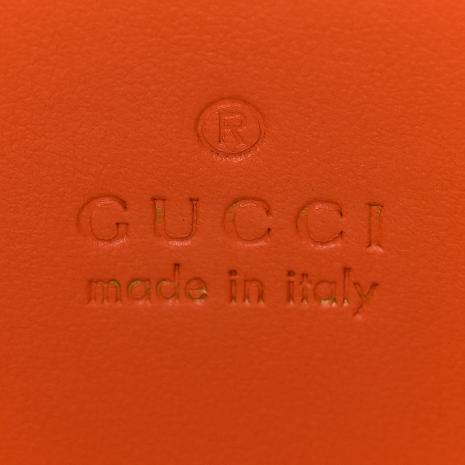 Gucci Calfskin GG Matelasse Chain Handbag Deep Orange Natural 6 of 10