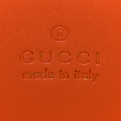 Gucci Calfskin GG Matelasse Chain Handbag Deep Orange Natural 6 of 10