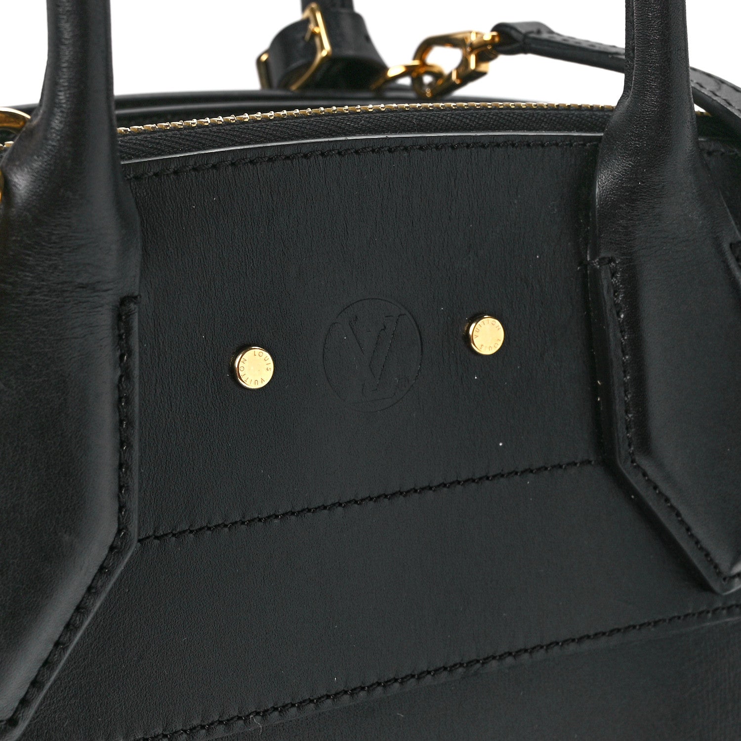 Louis Vuitton Calfskin City Steamer MM Black 7 of 13