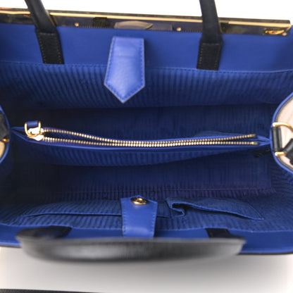 Fendi Vitello Elite Bi-Color Regular 2Jours Tote Black 5 of 10