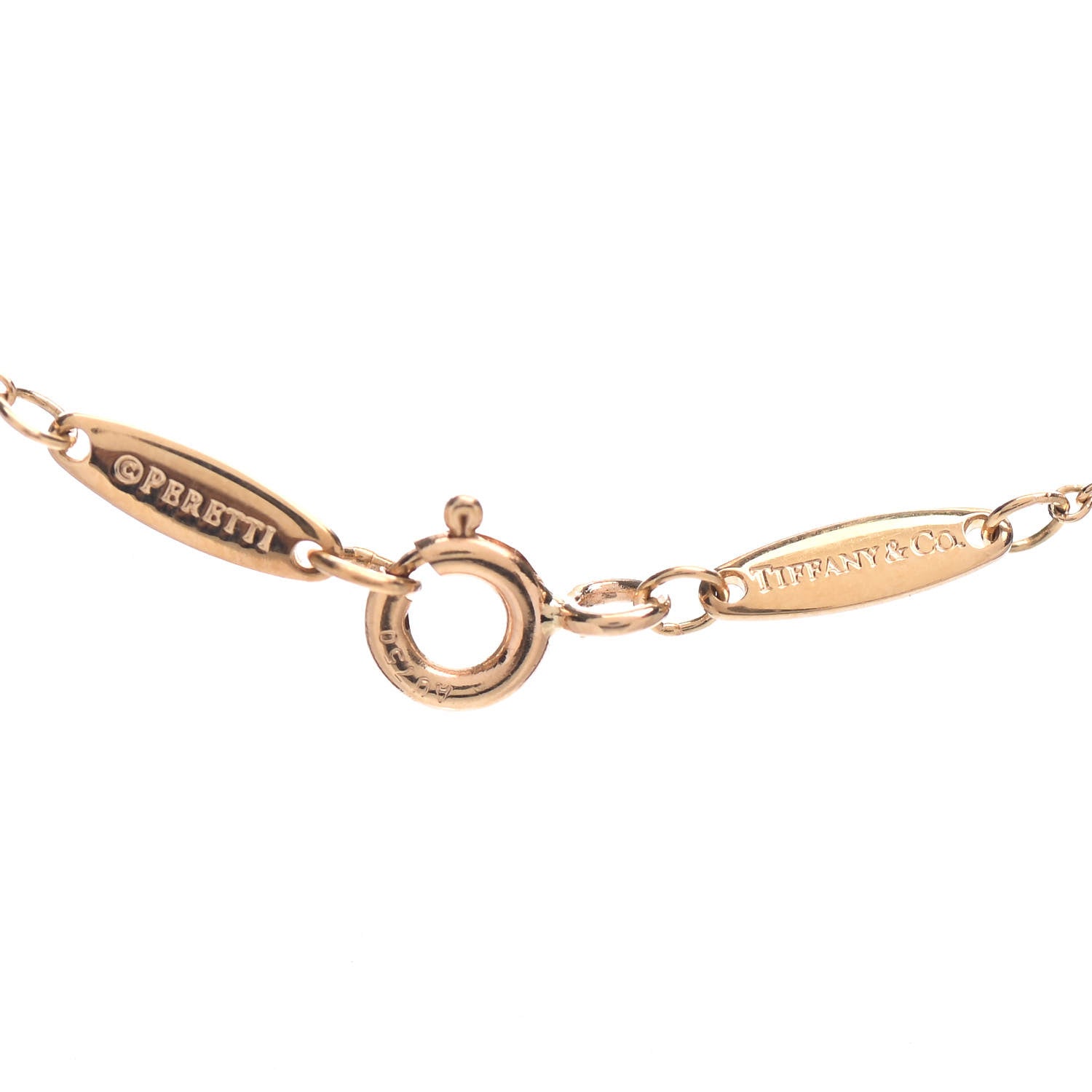 Tiffany 18K Yellow Gold Diamond .05ct Elsa Peretti Diamonds by the Yard Pendant Necklace 4 of 5