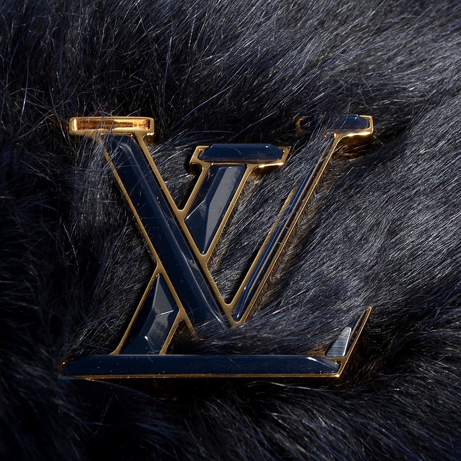 Louis Vuitton Nathalia Fox Fur Scarf Blue Nuit 5 of 9
