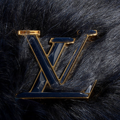 Louis Vuitton Nathalia Fox Fur Scarf Blue Nuit 5 of 9