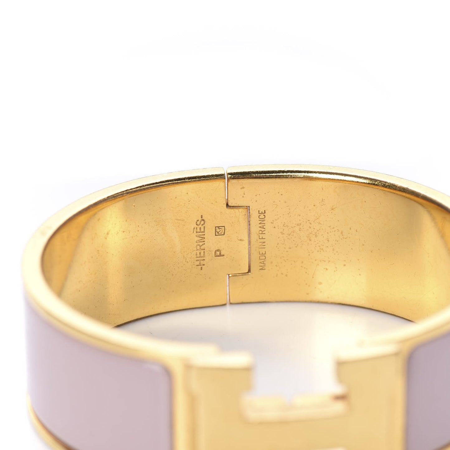Enamel Wide Clic Clac H Bracelet PM Rose Nacarat